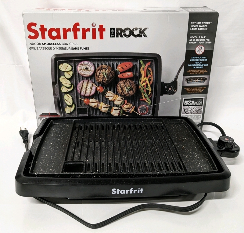 Starfrit The Rock Indoor Smokeless Indoor BBQ Grill 17" x 12"