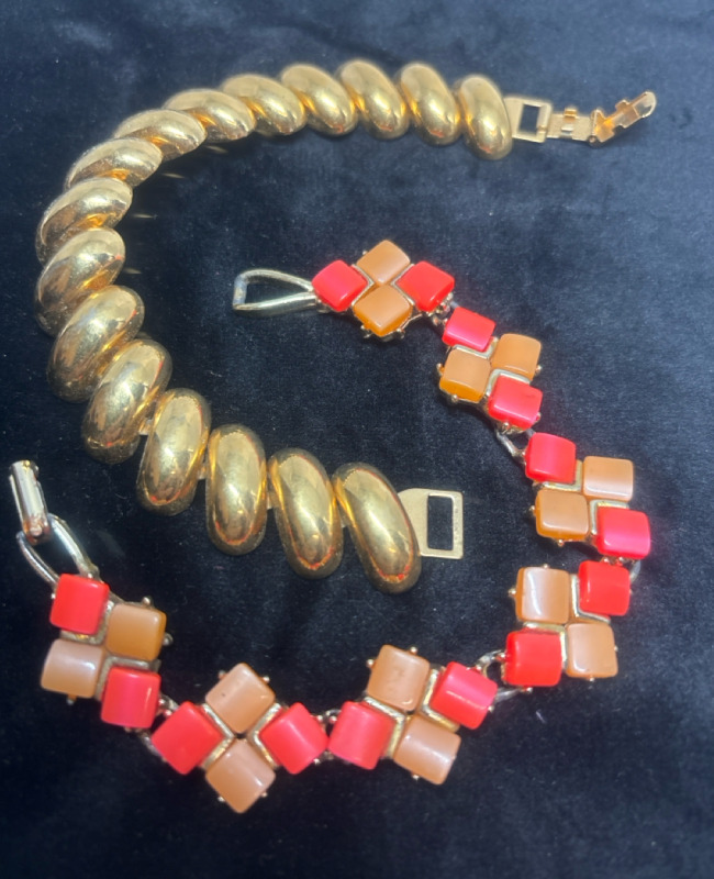 Vintage Napier and Thermoset Lovely Bracelets