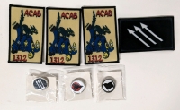 4 New Patches 2.25" x 4" & 3 Lapel Pins 1" Diameter