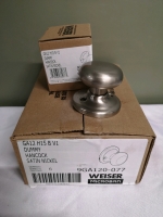 6 New Weiser Dummy Door Knobs - Hancock Satin Nickel - 9GA120-077