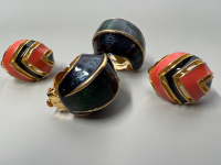 Beautiful Enameled D&rsquo;Orlan signed Earrings