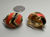 Beautiful Enameled D&rsquo;Orlan signed Earrings - 2