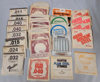Guitar Sting Lot , Various String Gauge . Fender , Dean Markley , D'Addario , Hard Rock Steel ++