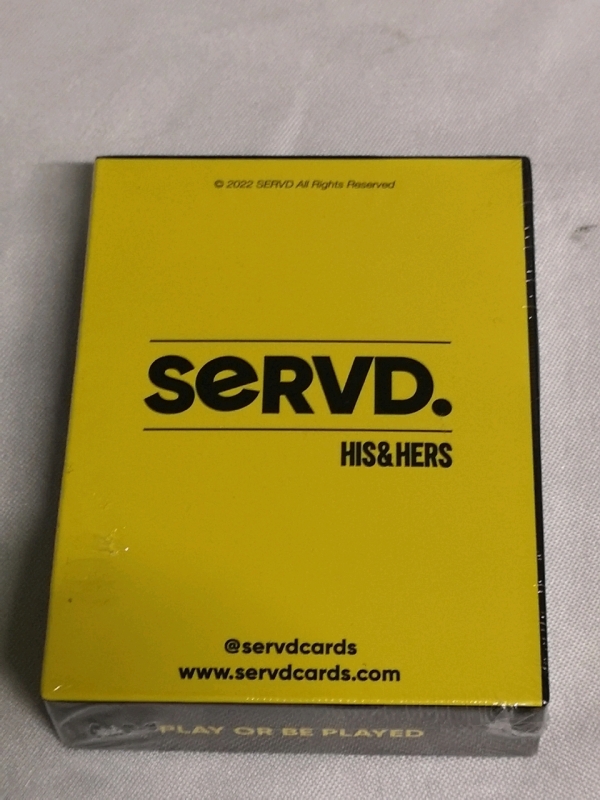 New SERVD Adult Card Game - His & Hers - For 18yrs+