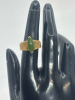 Lovely 18K HGE Gold Green Marquise Stone Ring - 3