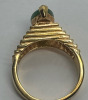 Lovely 18K HGE Gold Green Marquise Stone Ring - 5