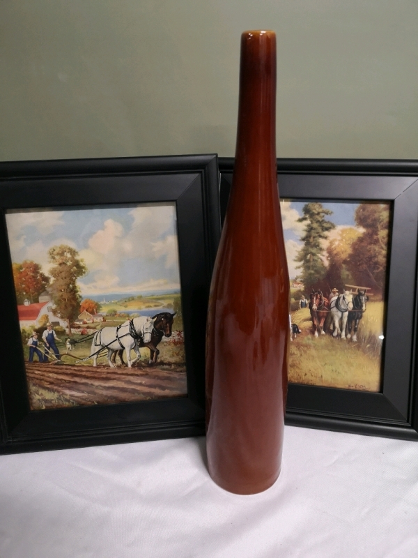 Home Decor Lot - Vase + 2x Framed Prints