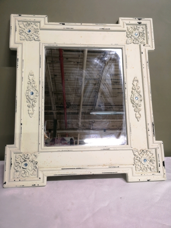 Vintage Style Framed Mirror - 16" Wide and 18" Tall