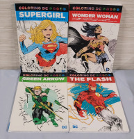 DC Comics Coloring DC Adult Coloring Book . Wonder Women , Supergirl , Flash & Green Lantern