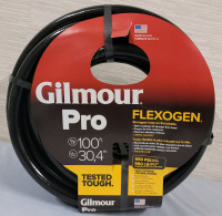 New - Gilmour Pro Flexogen 100ft Garden Hose , 650 PSI Burst Rating
