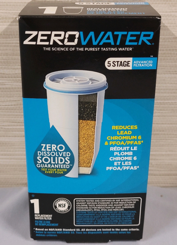 New - ZeroWater 5 Stage Advanced Filtration Replacement Water Filter