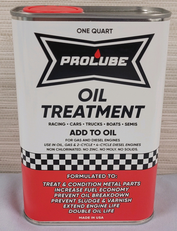 New - ProLube Oil Treatment . Add to Oil , For Gas & Diesel Engines . One (1) Quart