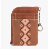 New Wrangler Women's Aztec Print Mini Zip Card Case - Dark Brown WG2203-W005DBR 3.5" x 5"