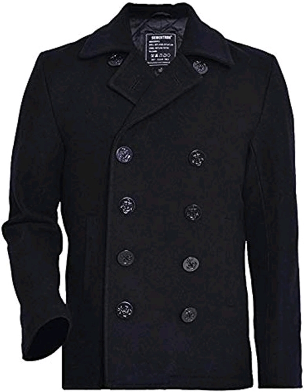 New Seibertron Men's sz XXXL Woolen Coat US Navy Type 80% Wool USN Pea Coat<br/>