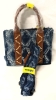 New Wrangler Denim Frayed Fringe Small Canvas Tote/Crossbody - Jean WG2202-8120SJN Retails $70+ - 3