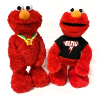 2 Sesame Street Elmo Toys : Let's Rock, Elmo (Working!) & Tickle-Me Elmo T.M.X. Extra Special Edition (As-Is) Both 14.5" Tall