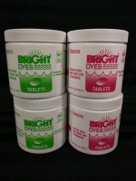 4 New KingsCote BRIGHT DYES 200 Tracer Dye Tablets (Fluorescent FLT Yellow/Green & FWT Red)