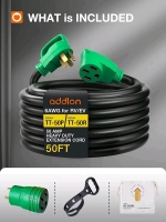 As New Addlon 50 Amp 50 Feet RV/EV Extension Cord with Adapter