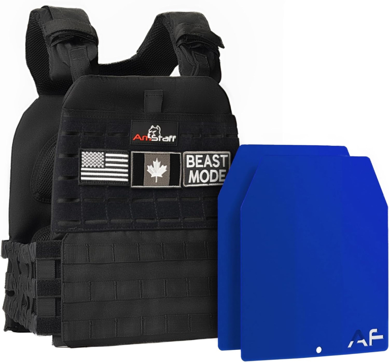 New Amstaff Weighted Vest with Plates - Adjustable Weight Vests for Men & Women 20LB