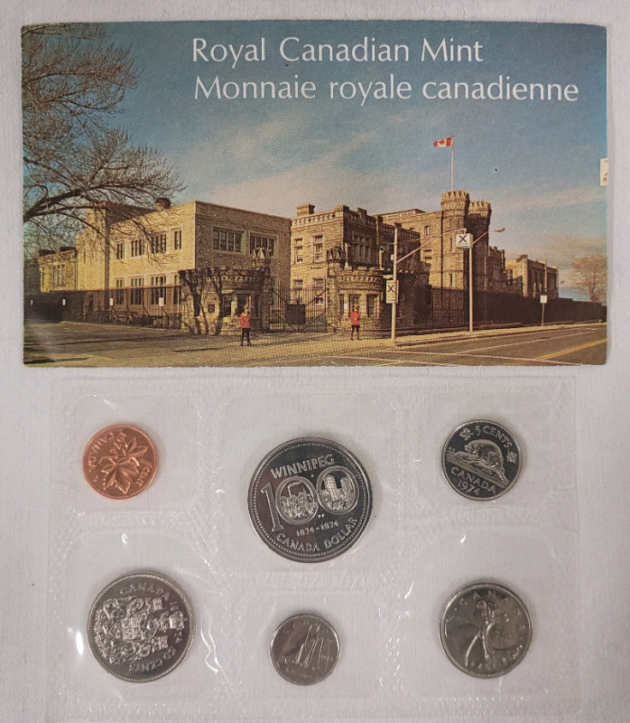 1974 (1874-) Canadian Winnipeg Coin Set , Uncirculated