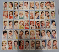 Vintage 1938 John Player & Sons Tobacco " Film Stars : 3rd Series " Cigarette Cards , Complete Set of 50