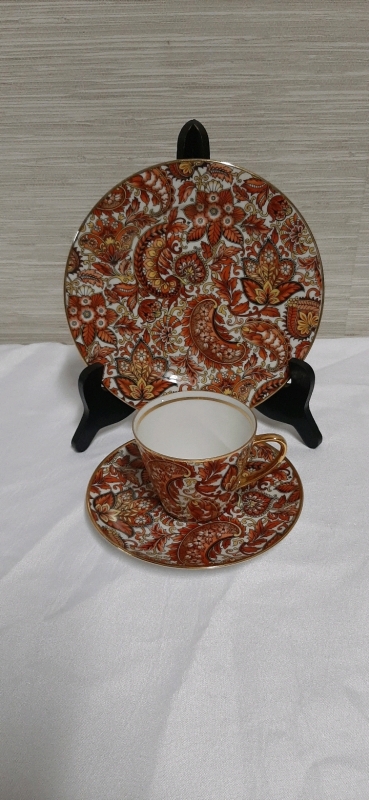 West Germany Floral Tea Plate with Cup and Saucer