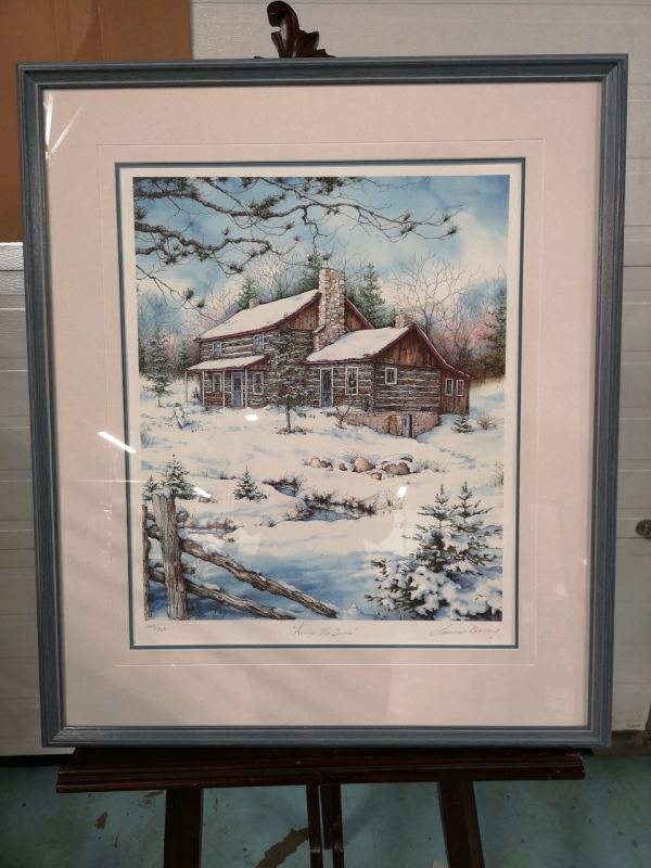 Vintage 1992 Framed Print "Across The Brook" by Laura Berry COA #705/750