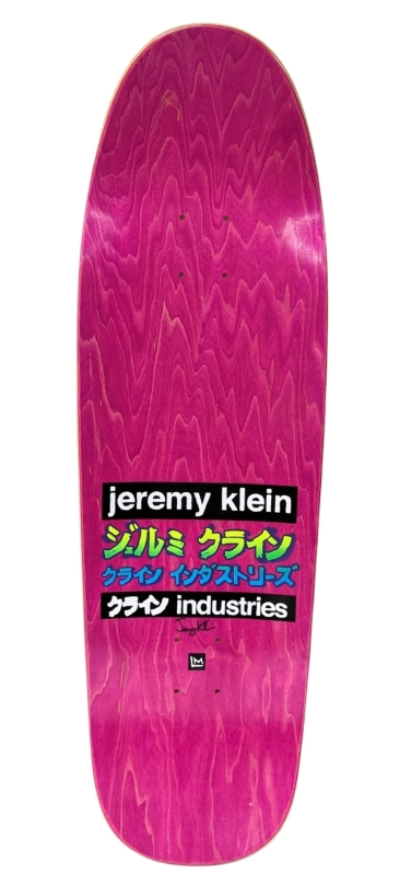 New Signed JEREMY KLEIN "Dream Girl" Skateboard Deck PINK size 9.5" x 31.75" | Retails for over $110!