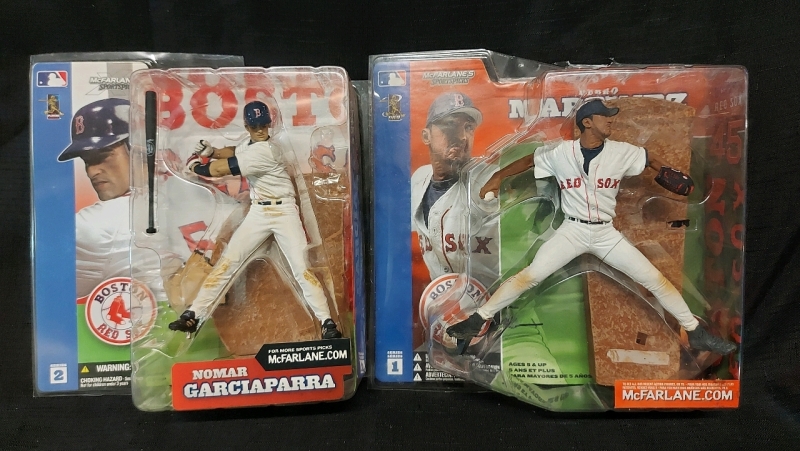 McFarlane's Sportspicks Pedro Martinez And Nomar Garciaparra With Accessories Open Box Great Condition