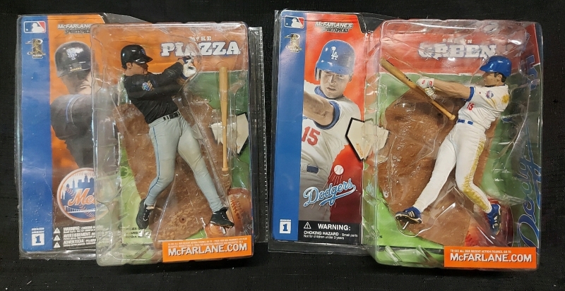 McFarlanes Sportspicks Mike Piazza And Shawn Greene With Accessories Open Box Great Condition