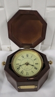 Quartz Desk Clock with Wood Case