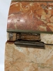 Vintage Maitland Smith Art Deco Influenced Tessellated Stone Storage Box with Brass Inlay 9.75" x 6.5" x 15.5" - 3