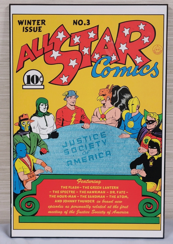 All-Star Comics Winter Justice League of America Winter Issue No.3 Cover Print on Board