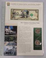 2010 USA Hot Springs National Park Uncirculated Two Dollar Bill & Quarter Coin Set