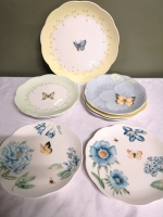 9 Lenox Plates - Butterfly Meadow Pattern