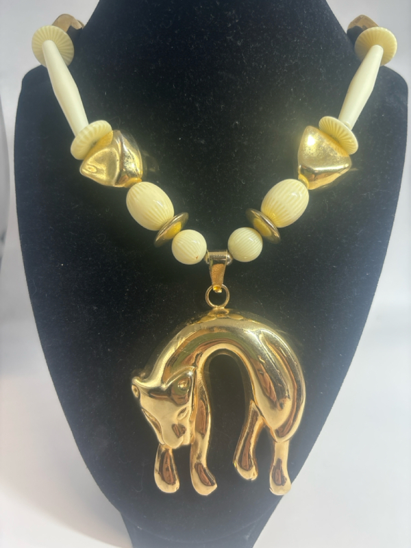 Statement Signed Wild Cat 1986 Necklace