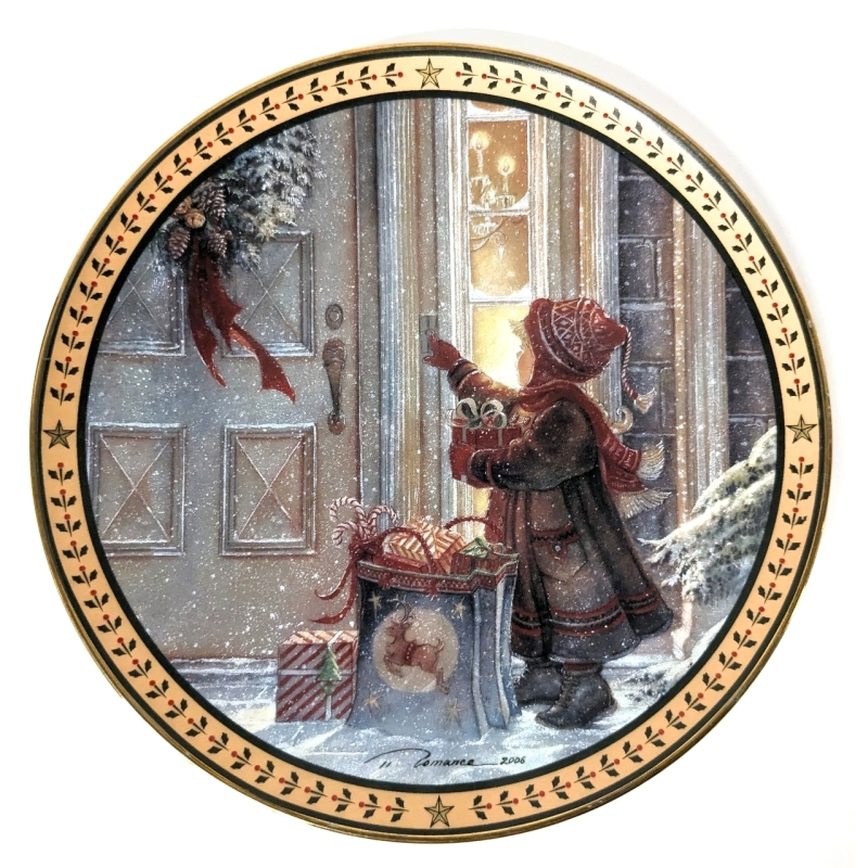TRISH ROMANCE Numbered Limited Edition "Generous Heart" Decorative Collector's Plate 8"