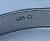 925 Sterling Silver Blue Leopard Print Enamel Hinge Bracelet - 5