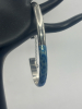 925 Sterling Silver Blue Leopard Print Enamel Hinge Bracelet - 6