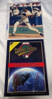 John Olerud Autographed Photo and 1992 World Champion Toronto Blue Jays Commemorative Program Book.