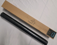New - Folykiki 23.5"&times;33ft Black w/wood texture Peel & Stick Wall Paper