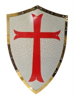 Large Decorative Templar Knight's Shield 17" x 24.25" Tall