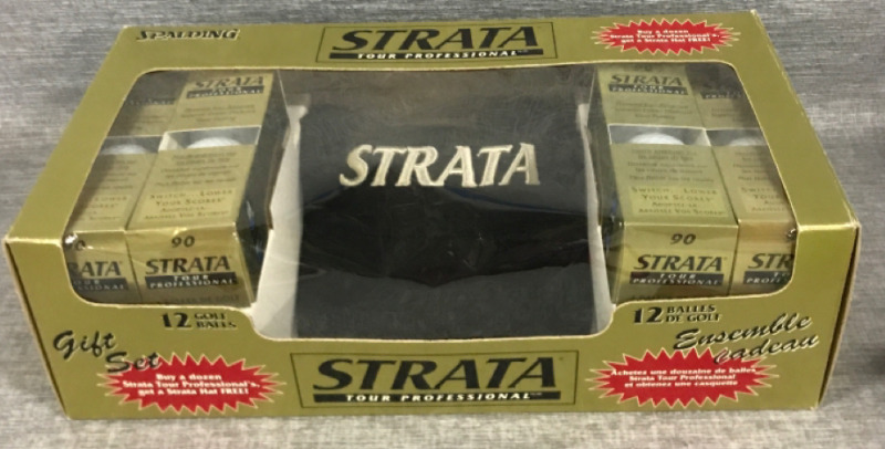 New Strata Tour Professional Gift Set 12 Golf Balls Spalding