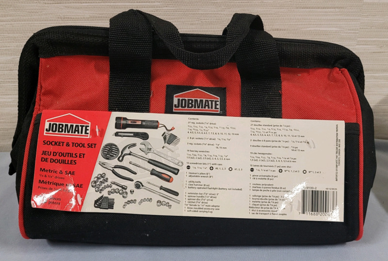 New - JobMate Socket & Tool Set in Carry Bag . Metric and SAE