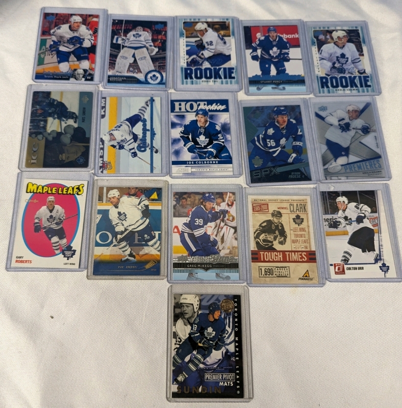 16 Vintage to Newer Toronto Maple Leafs NHL Hockey Cards. Upper Deck, O-Pee-Chee and More