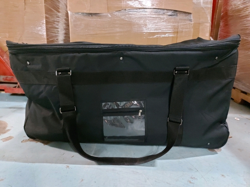 SMI Carrying Case Luggage On Wheels With Zippers Velcro Inserts 13 Total Approx 38"x18"x18" pre owned Great Condition