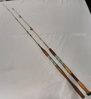 Vintage 2 Fishing Poles One is 5" and the other 5'6". The shorter Pole is a True Temper Custom Built 95 Model No 9500 S