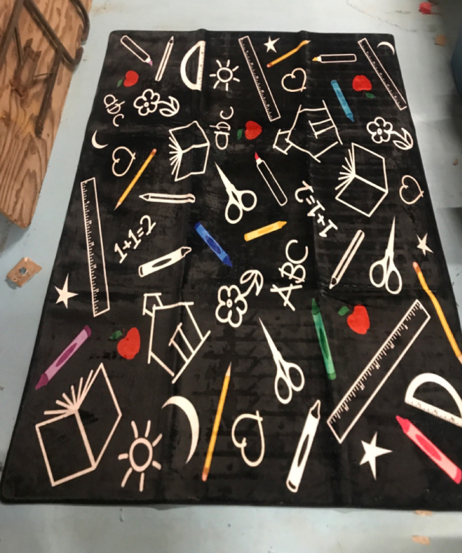 As New 93”x61” School Theme Mat/Rug