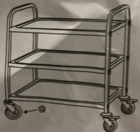 29”x29” Storage Cart 3 Tiered