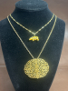 Rhinestone Glistening Enamel Hippopotamus Pendant Chain